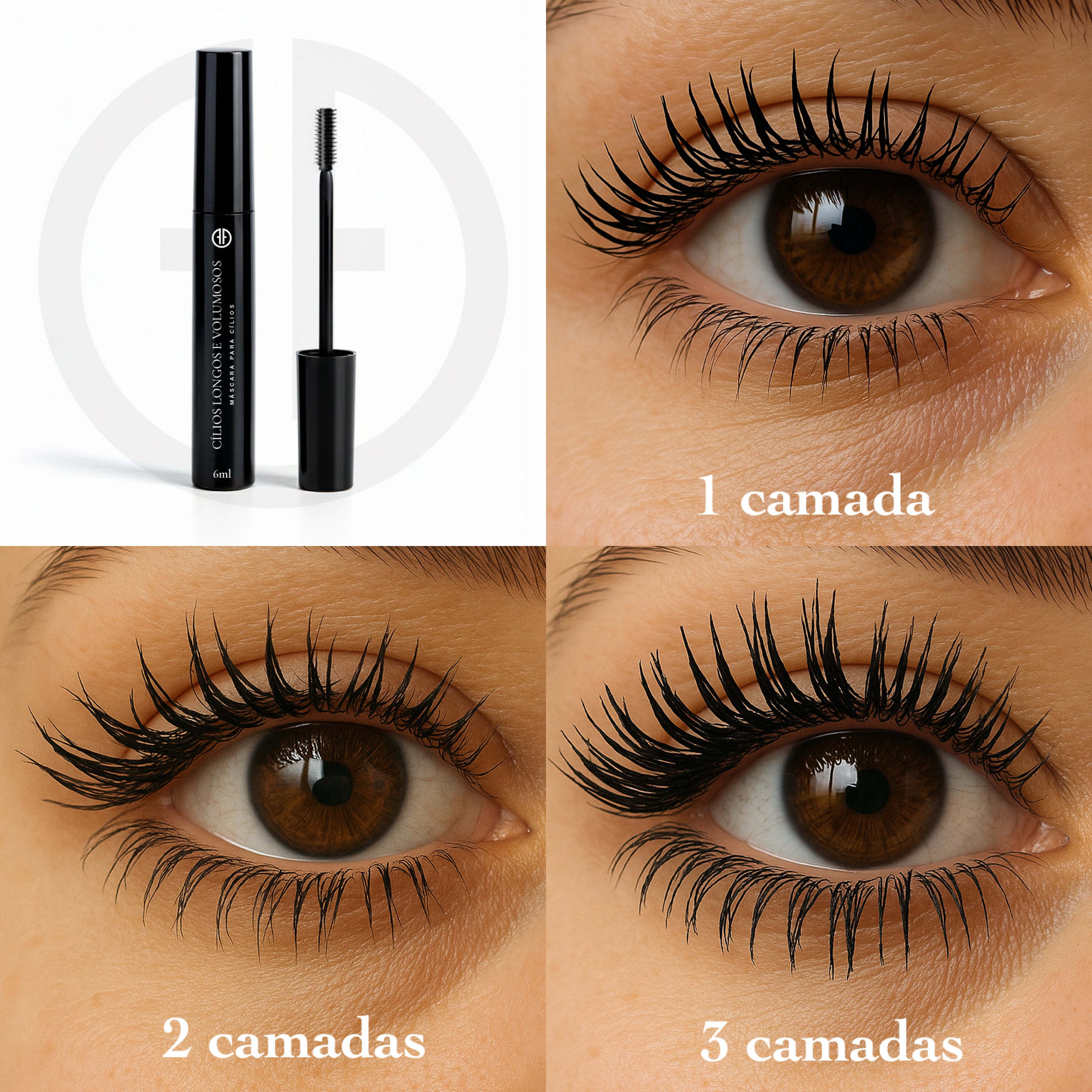 CÍLIOS LONGOS e VOLUMOSOS - Resistente à Água - Fácil Remoção - FRETE GRÁTIS
