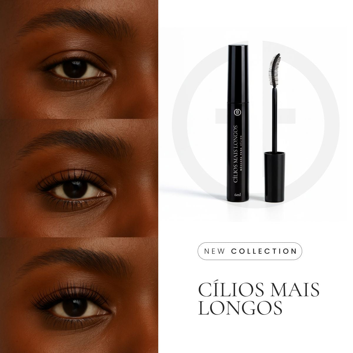 Máscara CÍLIOS MAIS LONGOS - Resistente à Água - Fácil Remoção